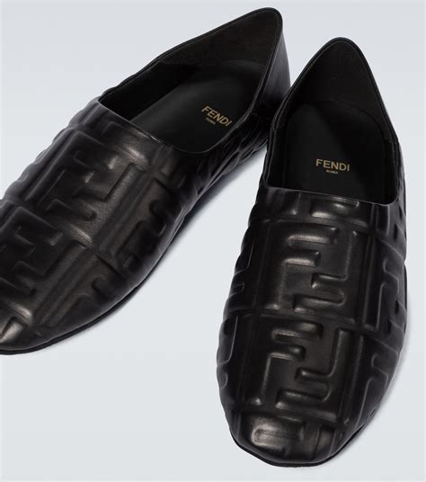 fendi ff-embossed leather slippers|Men's Luxury Slides & Designer Sandals .